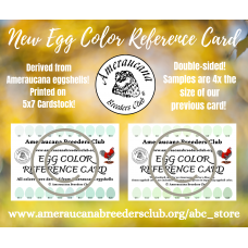 2022 Egg Color Reference Card 